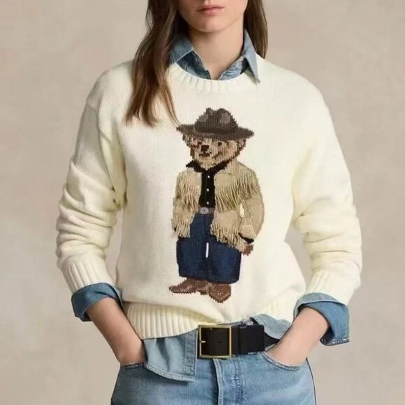 Polo by Ralph Lauren White Bear Sweater - Picture 1 of 5